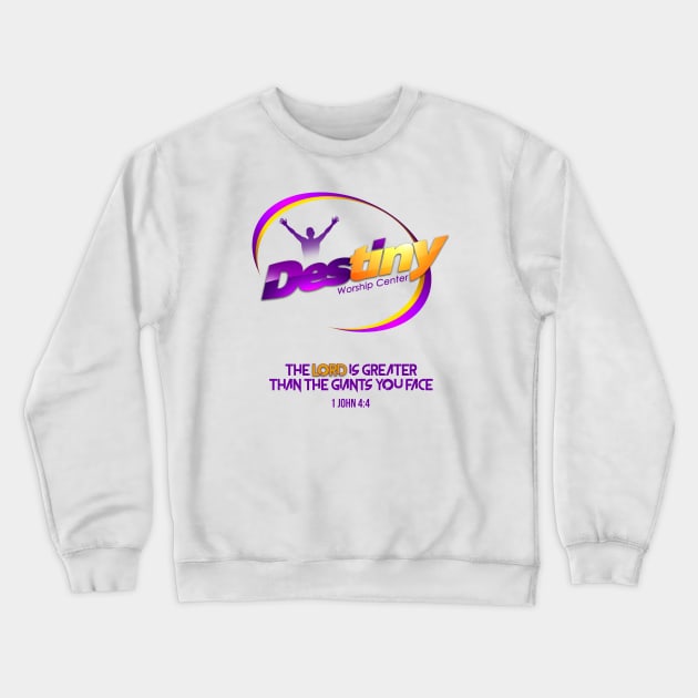 Church Destiny Worship Center Crewneck Sweatshirt by art_by_suzie